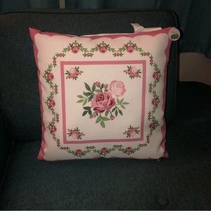 NWT Vintage Rose Pink Pillow